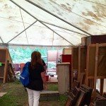 antique-shopping Wendy at the Flea Market