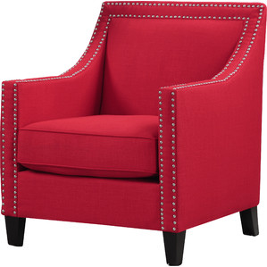 Red Accent Chair - Details Full Service Interior Design