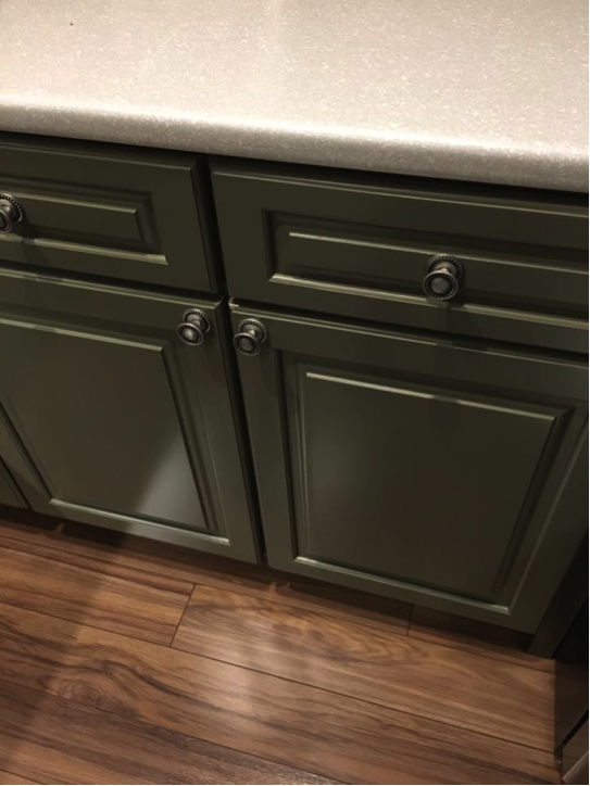 Painted Green Cabinets - Ways to Update your Kitchen - Details Full Service Interiors