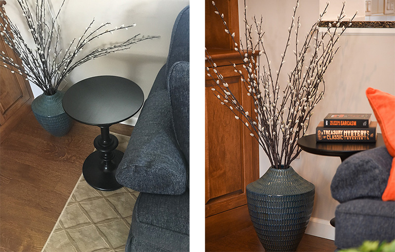 End Tables and Pussy Willows - Making a Home Picture Perfect - Details Full Service Interiors