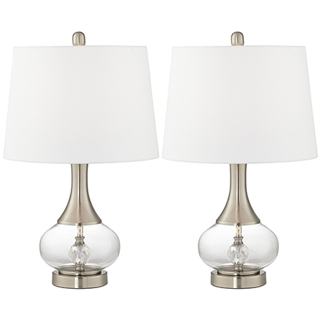 Glass and Metal Table Lamps - Details Full Service Interiors - Hampden Interior Design