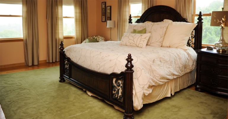 Bedroom area rug - Details Full Service Interiors - interior Design in Monson