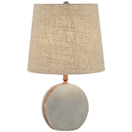 Cement Ball Table Lamp - Details Full Service Interiors - Interior Decorating in Monson