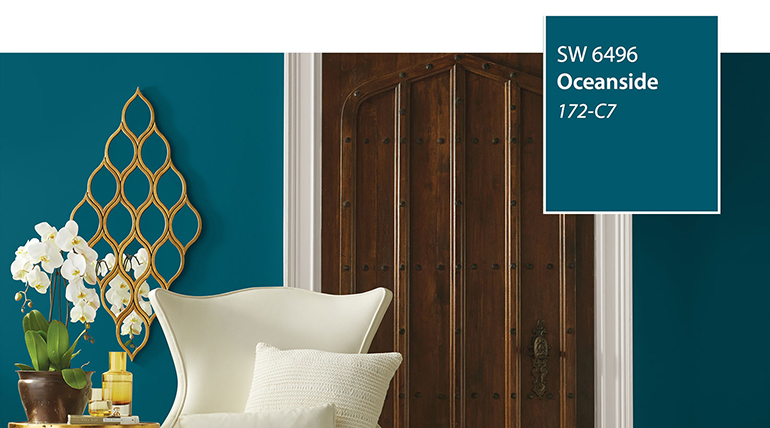 Sherwin Williams Color of the Year - Oceanside - Details Full Service Interiors