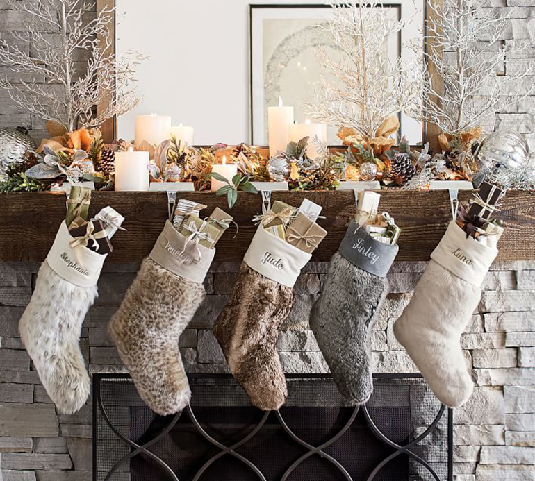 Christmas Stockings - Details Full Service Interiors - Interior Decorator in Monson