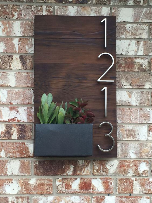 Modern house numbers - Details Full Service Interiors - MA Interior Design