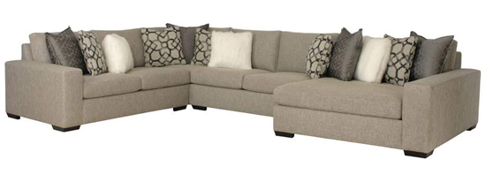 Oversized Greige Sectional Sofa - Details Full Service Interiors - Interior Decorating in MA