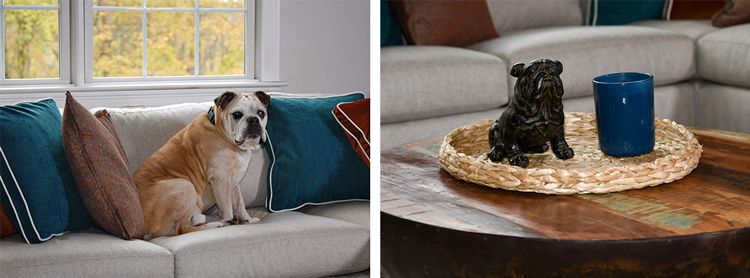 Dog Friendly Sofa - Dog Safe Fabric - Dog Accessories - Dog Statue