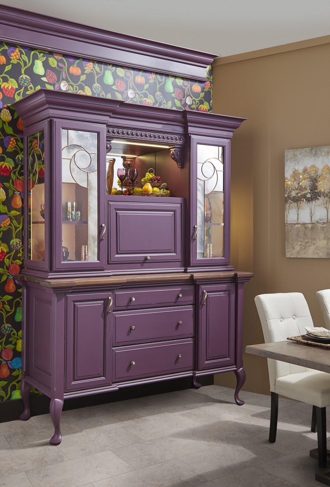 Painted Sideboard Hutch - Purle Hutch KBIS 2019