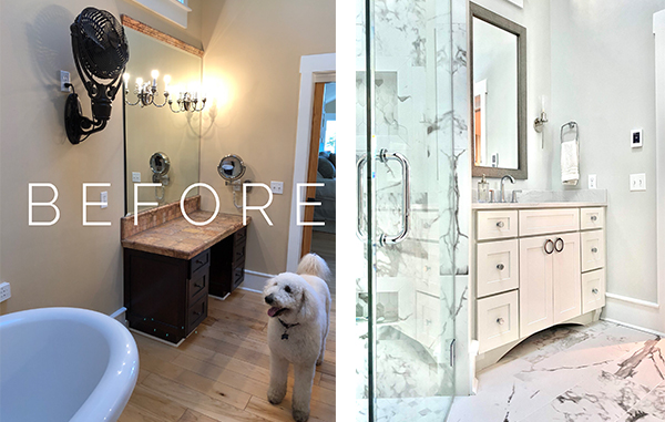 Bathroom Remodel - Before and After - Hilton Head SC Interior Design - Details Full Service Interiors