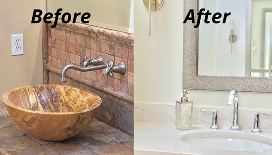 Bathroom Vanity Before and AfterBathroom Vanity Before and After - Massachusetts Interior Design
