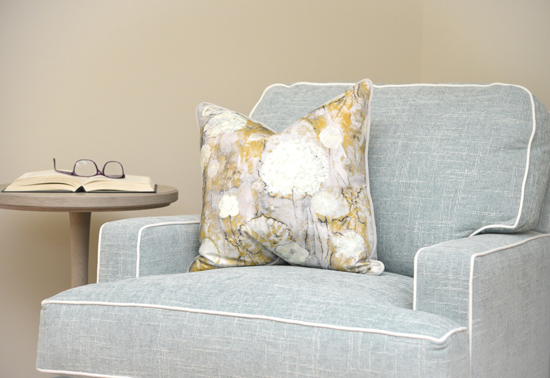 Custom Chair - Custom Furniture - Performance Fabric - Interior Design in MA