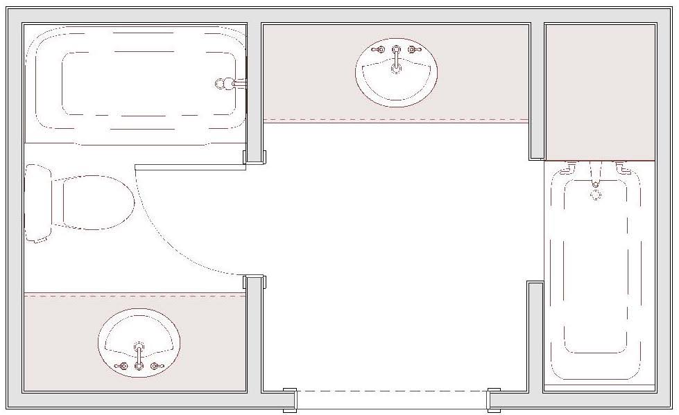 Original bathroom layout - Remodeling the bathroom - Connecticut Interior Design