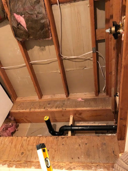 Shower demolition behind the scenes of a practical bathroom remodel in Connecticut