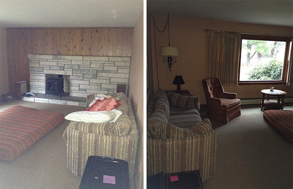 60s Living Room Sofa - Home Transformation - East Longmeadow Interior Designer - Details Interiors