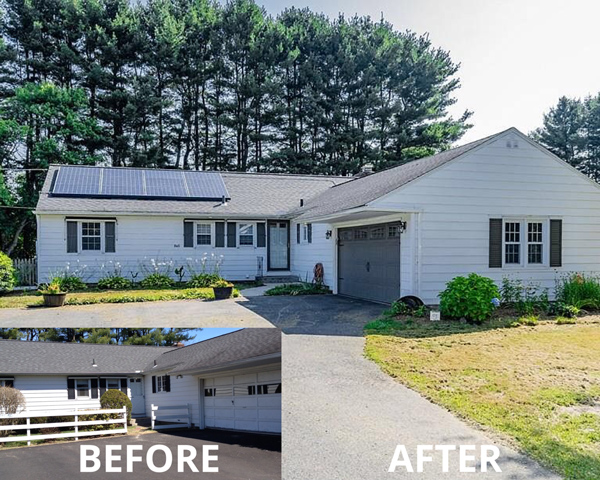 Before and After Exterior Home Transformation - Details Interiors - Interior Design in Longmeadow Massachusetts