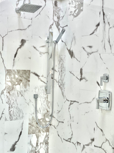 White Marble Tile Shower - Most Creative Way to Get Your Dream Home - South Carolina Interior Design - Hilton Head Island Interior Design - Details Interiors