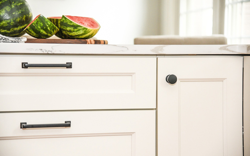 Clean minimal kitchen - fresh watermelon - Details Interiors in Monson Massachusetts