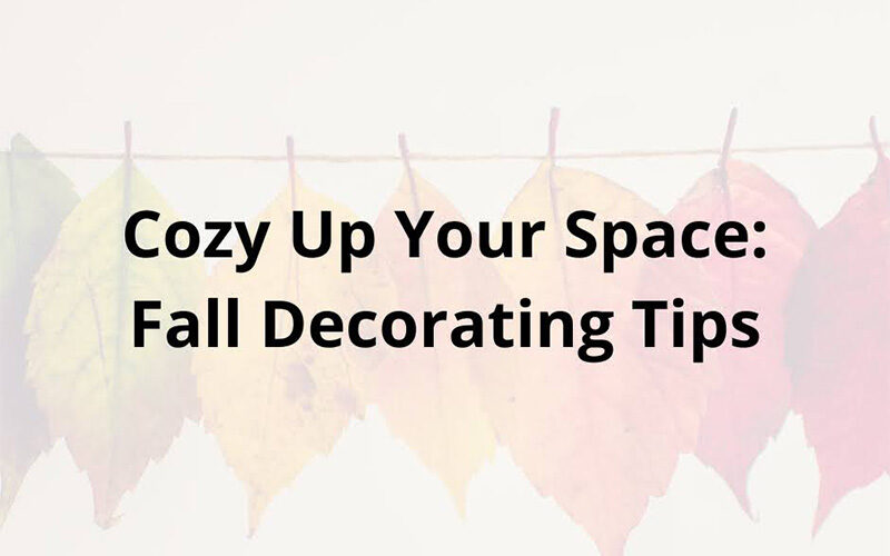 COZY UP YOUR SPACE: FALL DECORATING TIPS