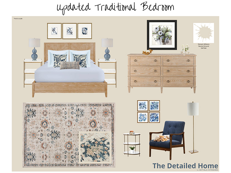 Updated Traditional Bedroom - Details Interiors - Interior Design Near Me