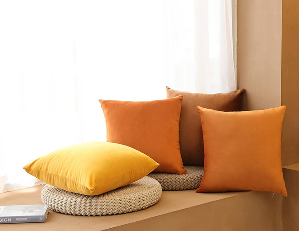 Velvet Fall Pillows - Incorporate TExtures Into Your Decor